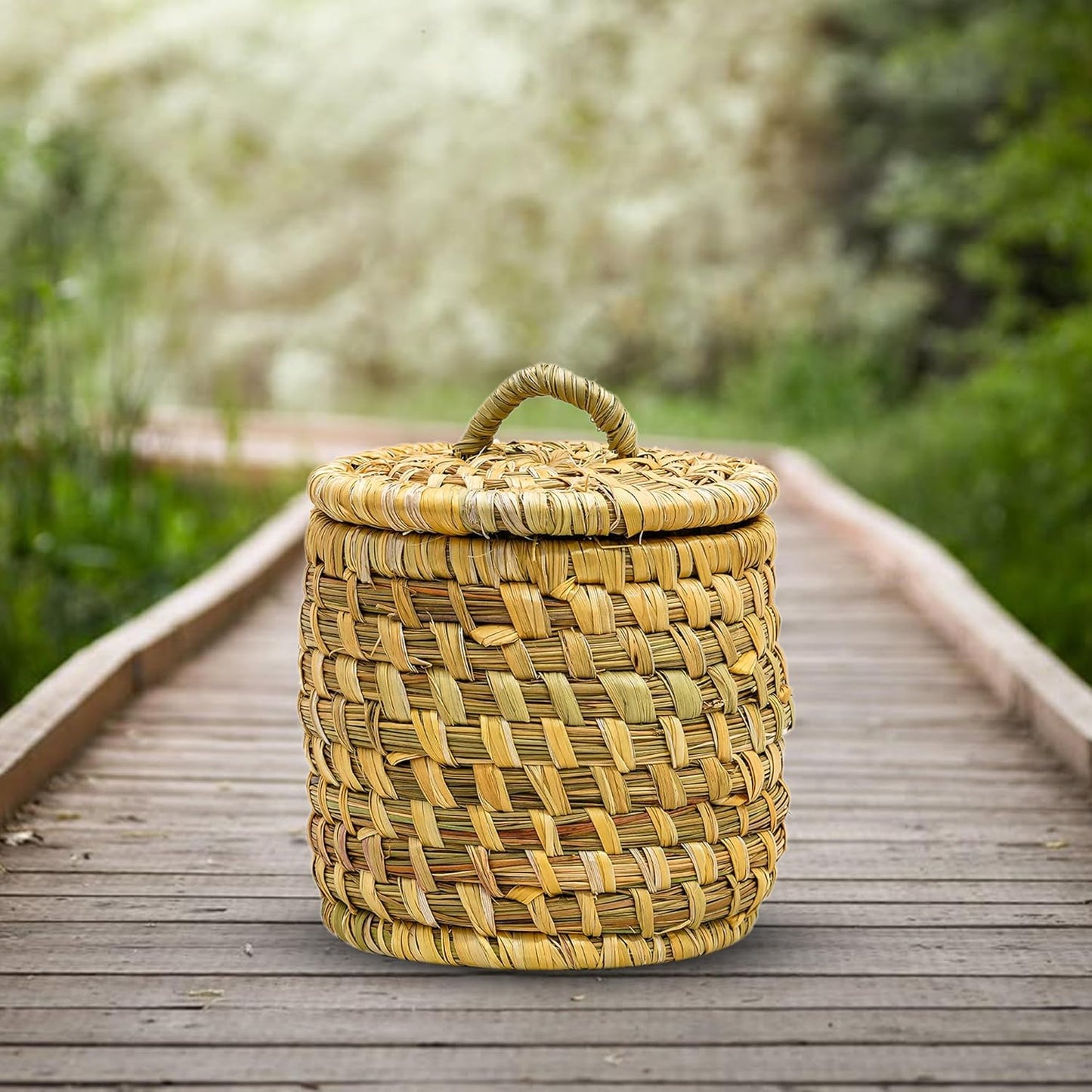 HavePure Munj Grass Multipurpose Storage Container – Eco-Friendly Handmade Organizer | Natural & Sustainable Basket for Home, Kitchen & Office | Lightweight & Durable Décor & Storage Box