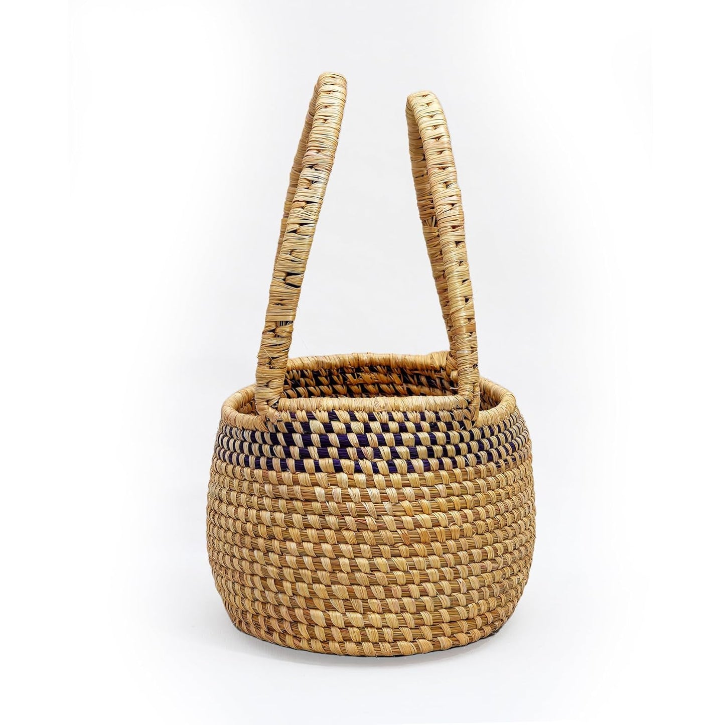 HavePure Munj Grass Handle Basket – Handmade Eco-Friendly Woven Storage Basket | Natural & Durable Organizer for Home, Kitchen & Office | Lightweight & Decorative Design