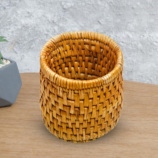 HavePure Handmade Munj Grass Pen Stand – Eco-Friendly Natural Desk Organizer | Durable & Lightweight Stationery Holder for Office, Study Table & Home Décor