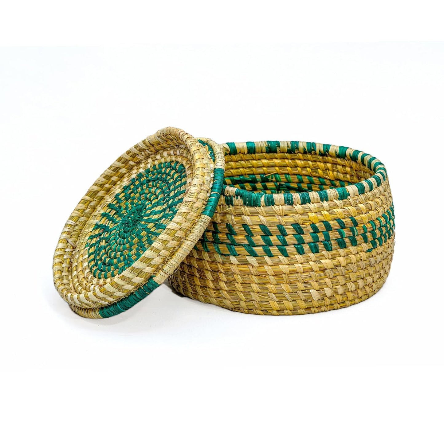 HavePure Handmade Munj Grass Chapati Box – Eco-Friendly Roti Storage Container | Natural & Green Insulated Box for Warm Chapatis | Durable, Lightweight Kitchen Organizer