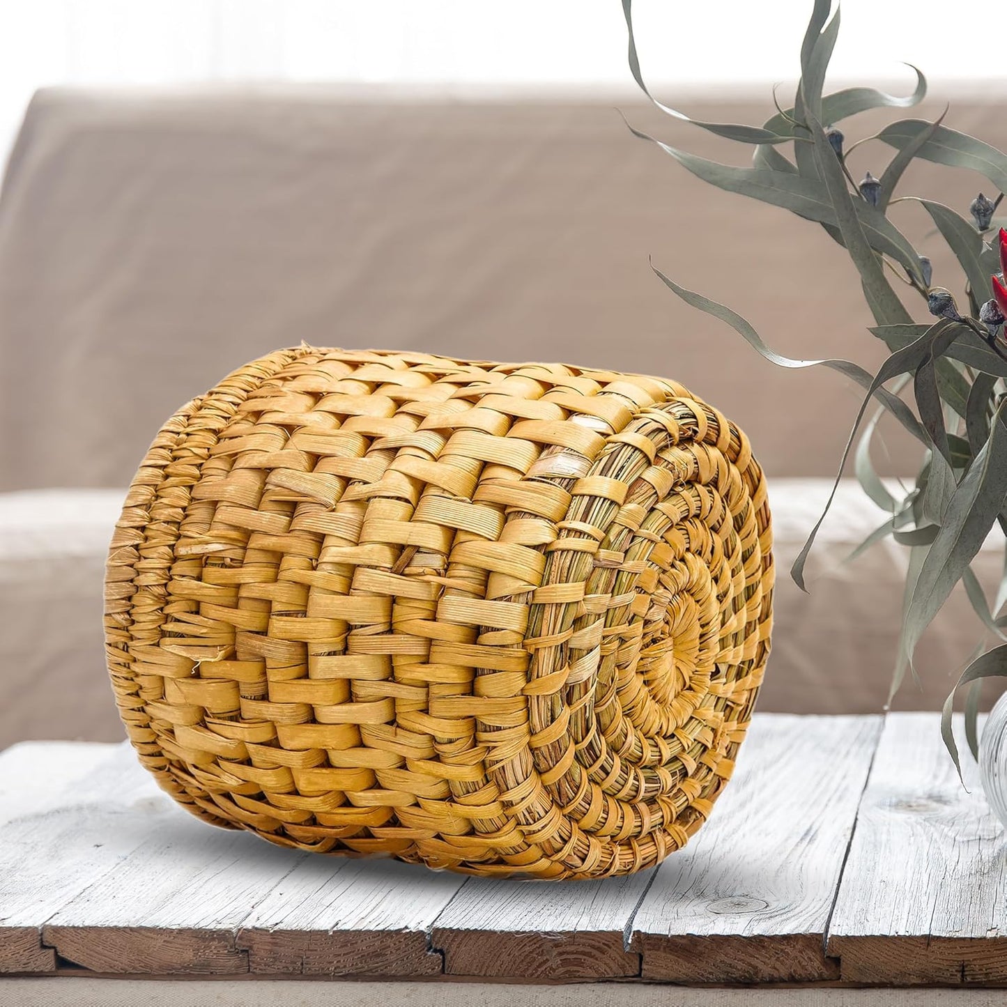 HavePure Handmade Munj Grass Pen Stand – Eco-Friendly Natural Desk Organizer | Durable & Lightweight Stationery Holder for Office, Study Table & Home Décor