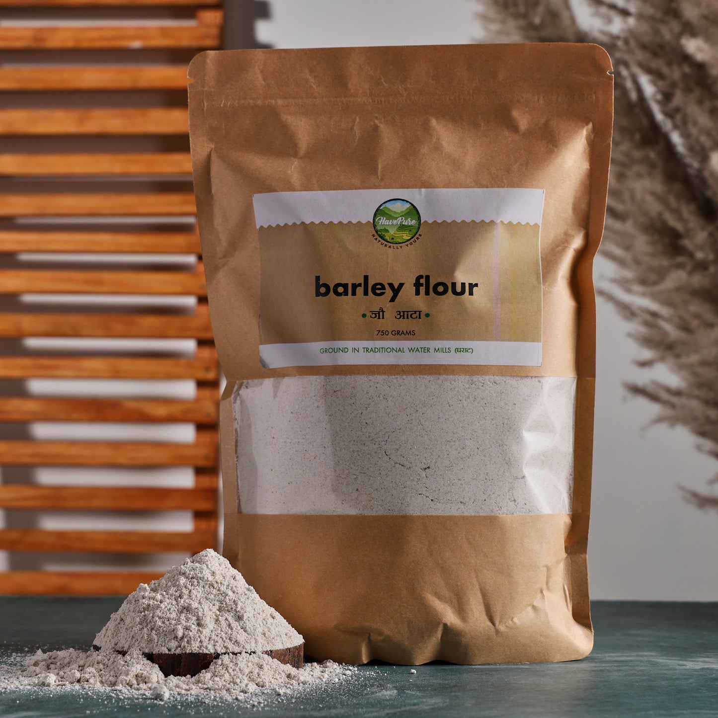Barley Flour (Jau Atta) β Stone-Ground & Fiber-Rich | 750g