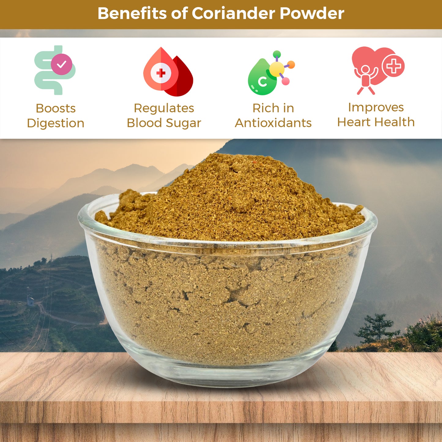 Hand-Pounded Coriander Powder β 250g | Naturally Grown in Uttarakhand