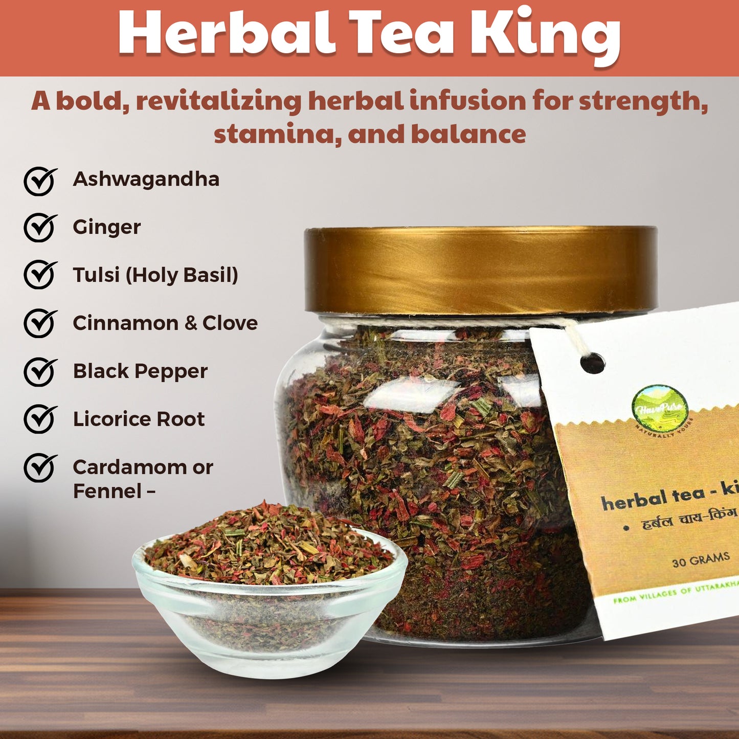 HavePure King Herbal Tea – 30g | Energy, Immunity & Stress Support