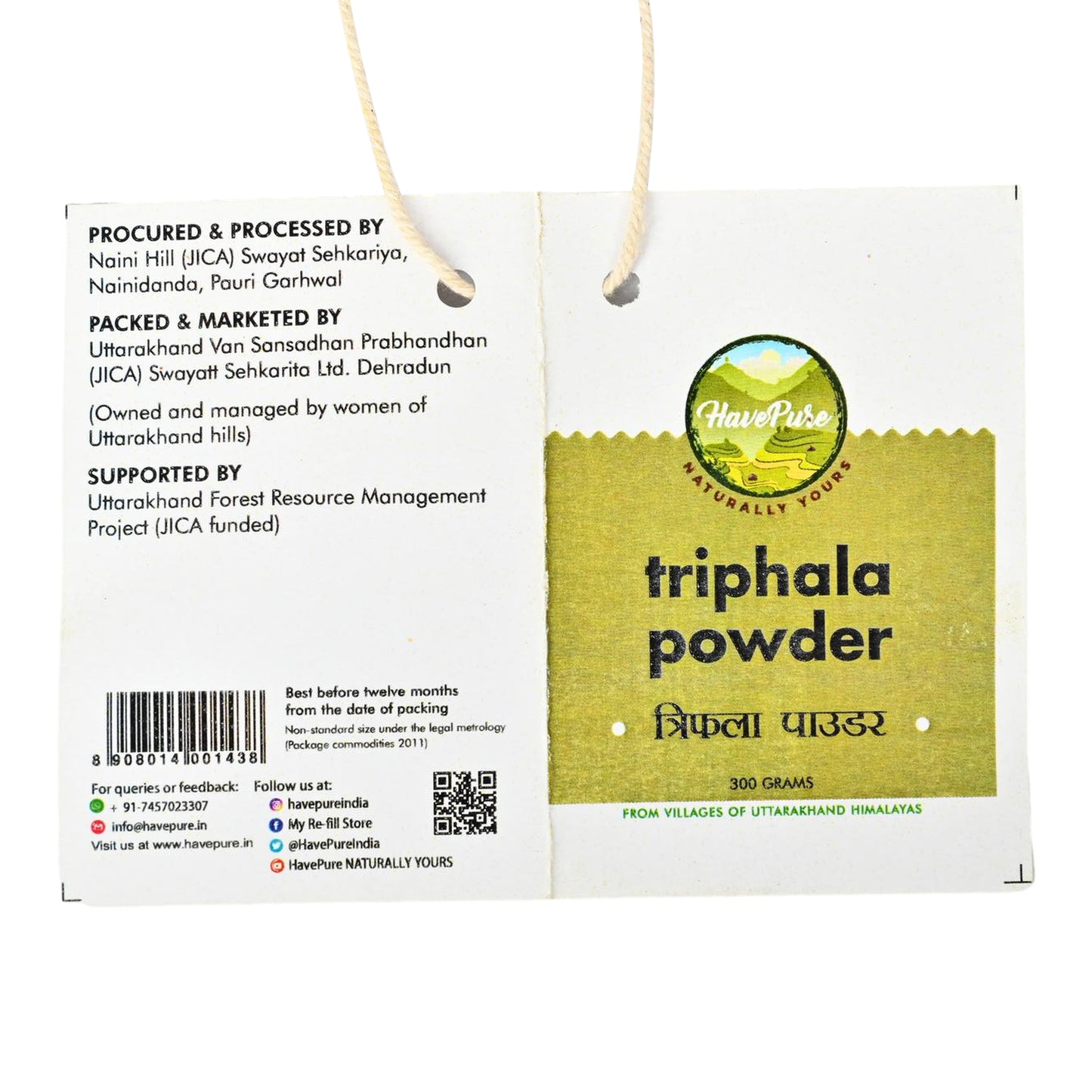 HavePure Triphala Powder β Ayurvedic Digestive & Detox Formula (300g)