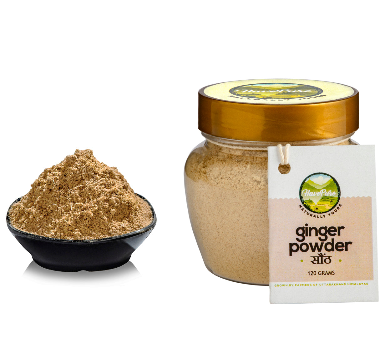 HavePure Ginger Powder (Sonth) – 120g | Sun-Dried, Pure & Aromatic | Immunity & Digestion Booster