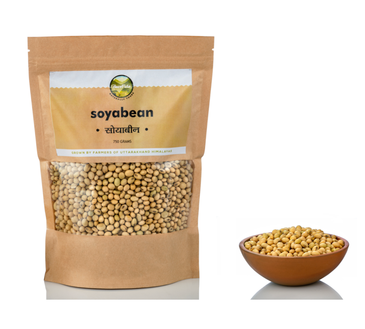 Himalayan Soyabean (750g) β Naturally Grown in Bhagirathi Valley, Rich in Lecithin & Omega-3