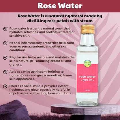 HavePure Rose Water – 100ml | Natural Steam-Distilled Gulab Jal for Skin & Wellness