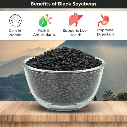 Black Soyabean – 750g | Himalayan Organic Pulse | Rich in Protein, Fiber & Antioxidants