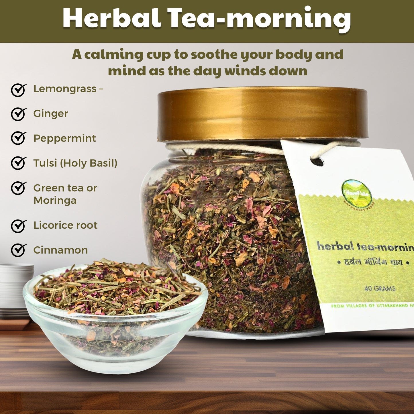 HavePure Morning Herbal Tea – 40g | Natural Energy Boost & Detox Tea from Himalayan Herbs