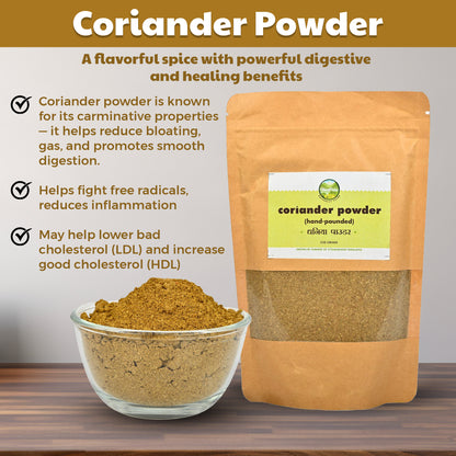 Hand-Pounded Coriander Powder – 250g | Naturally Grown in Uttarakhand