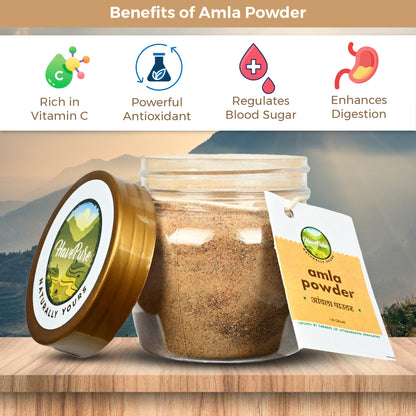 Pure Amla Powder – 140g | Natural Vitamin C Superfood | Grown in Uttarakhand Himalayas