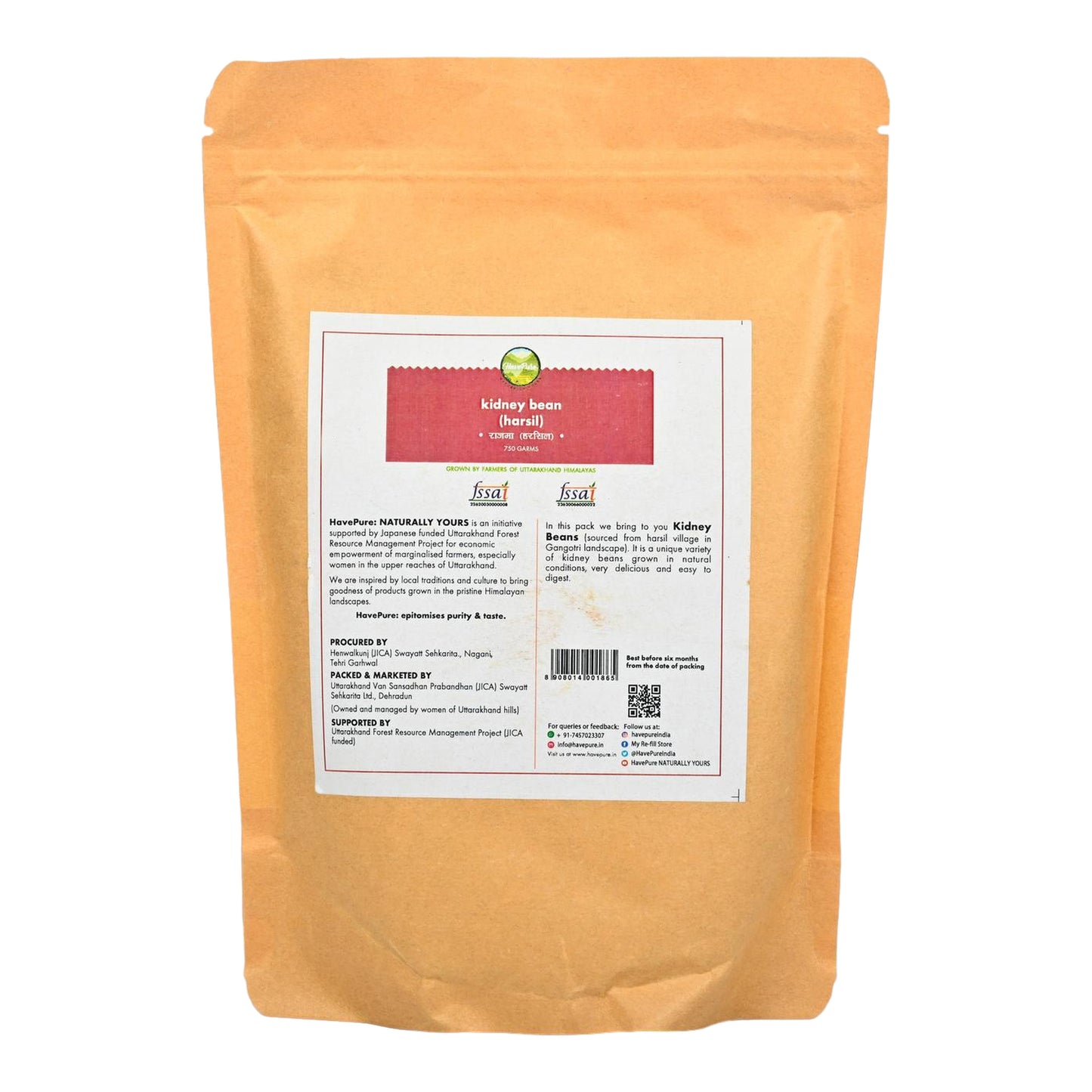 Harsil Kidney Beans (Rajma) – 750g | Naturally Grown in the Himalayan Valleys of Uttarakhand