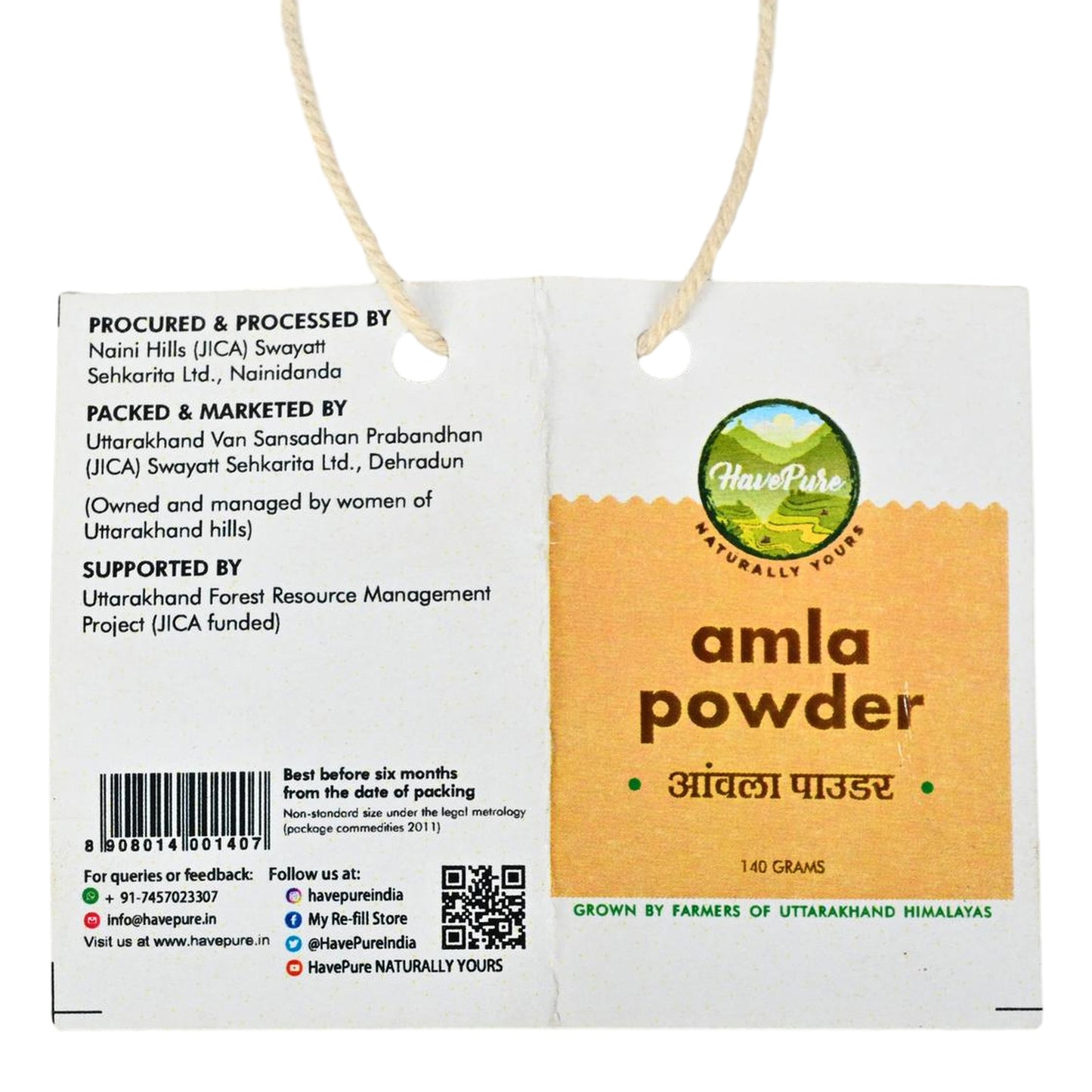 Pure Amla Powder – 140g | Natural Vitamin C Superfood | Grown in Uttarakhand Himalayas