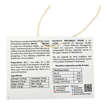 HavePure Morning Herbal Tea – 40g | Natural Energy Boost & Detox Tea from Himalayan Herbs