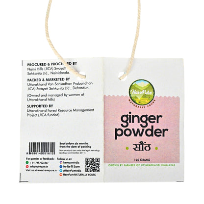 HavePure Ginger Powder (Sonth) – 120g | Sun-Dried, Pure & Aromatic | Immunity & Digestion Booster
