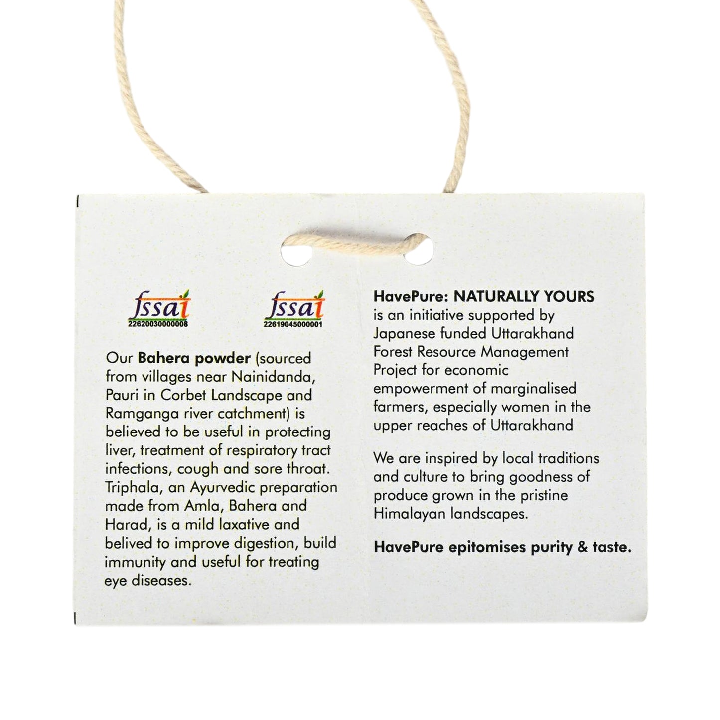 HavePure Baheda Powder – 90g | Ayurvedic Respiratory & Liver Health Support | Handcrafted in Uttarakhand